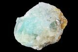 Quartz on Chrysocolla & Calcite - Peru #98096-1